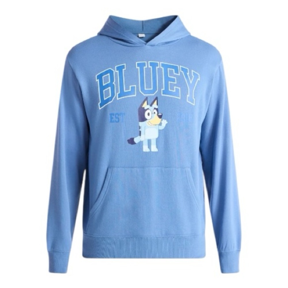 NEW! Bluey Men's Graphic Hoodie Size Large & 2XL Blue